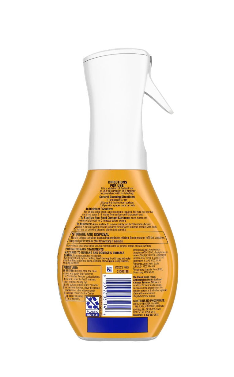 Thumbnail: Mr. Clean Clean Freak All Purpose Cleaner Spray, Multi-Surface, Summer Citrus