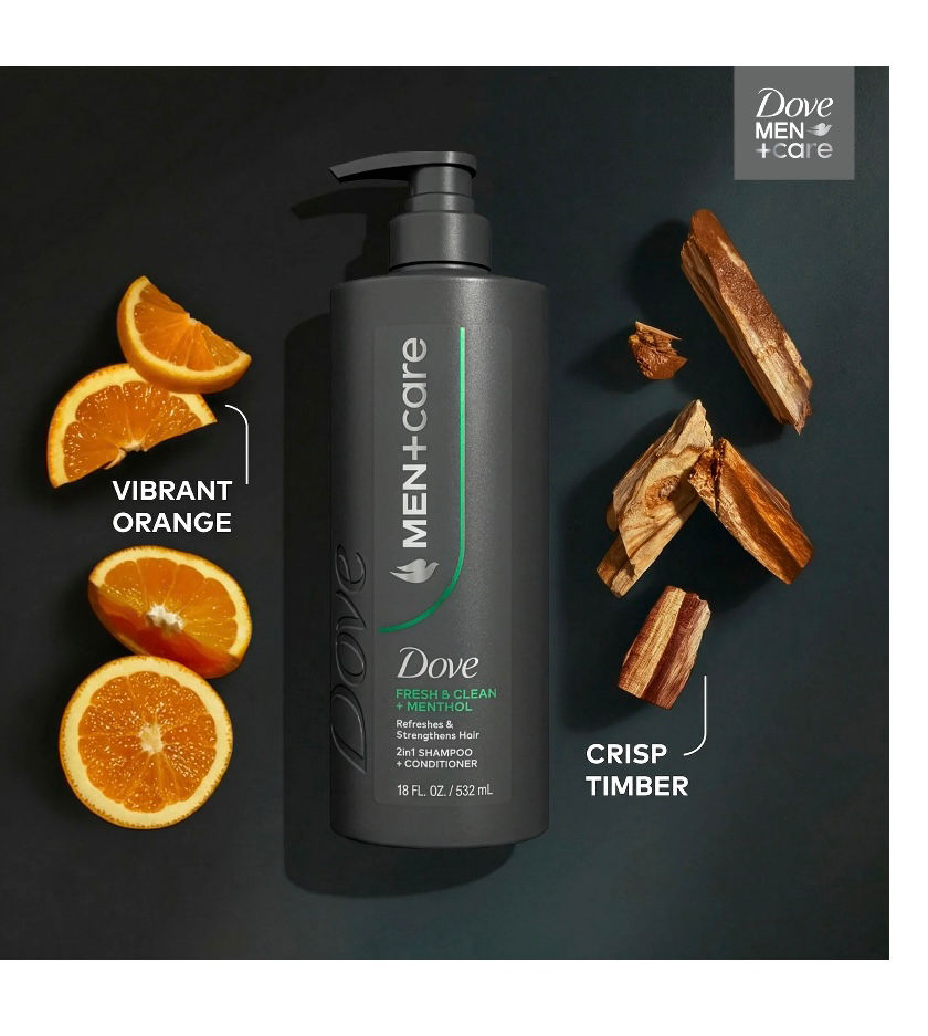 Thumbnail: Dove Men+Care Shampoo for Hair Refreshing & Strengthening, Fresh Clean with Ment