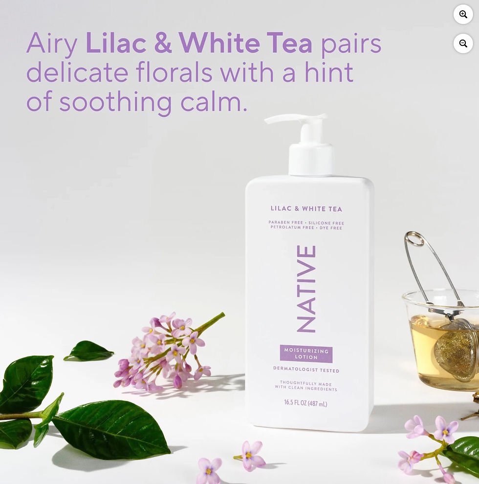 Thumbnail: Native Moisturizing Hand & Body Lotion, Lilac & White Tea, Paraben Free, for Wom