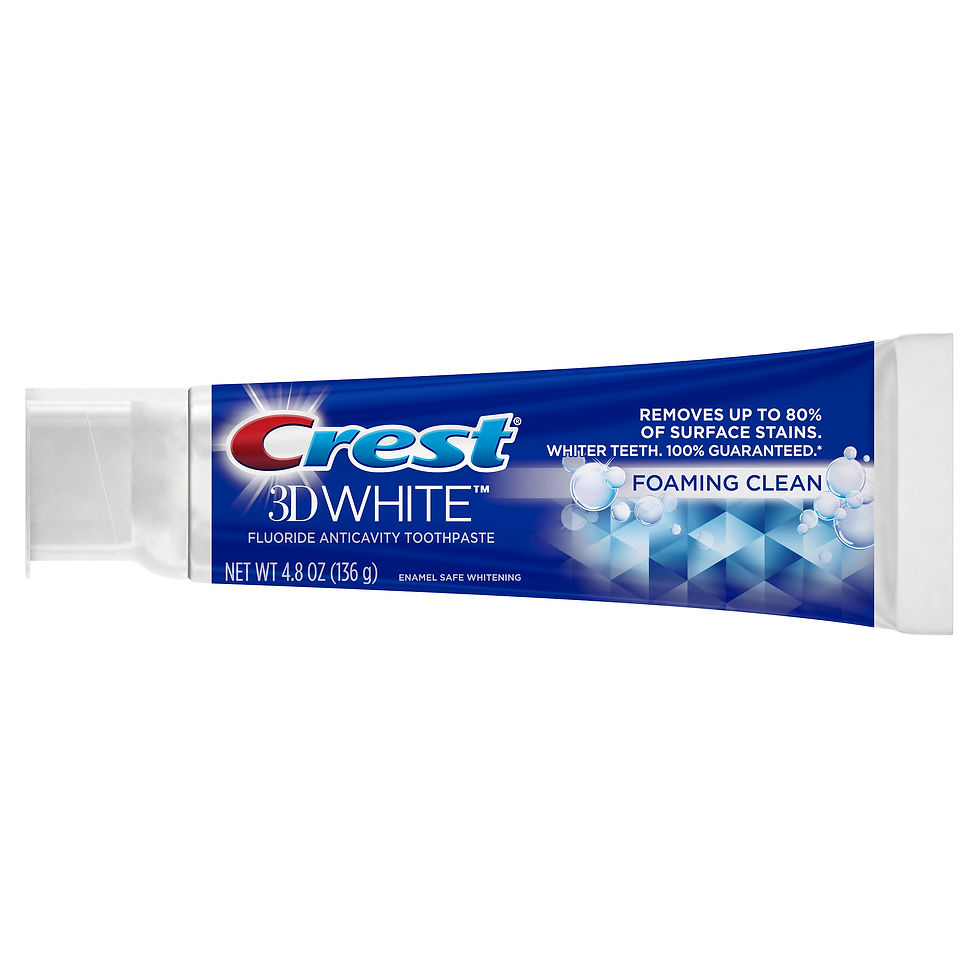 Crest 3D White Foaming Clean Whitening Toothpaste, 4.8 oz
