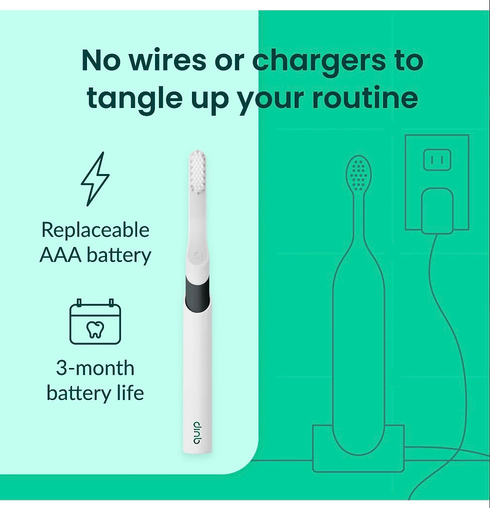 Thumbnail: Quip Adult Electric Toothbrush Full Head, Built-in Timer + Travel Case, Blue