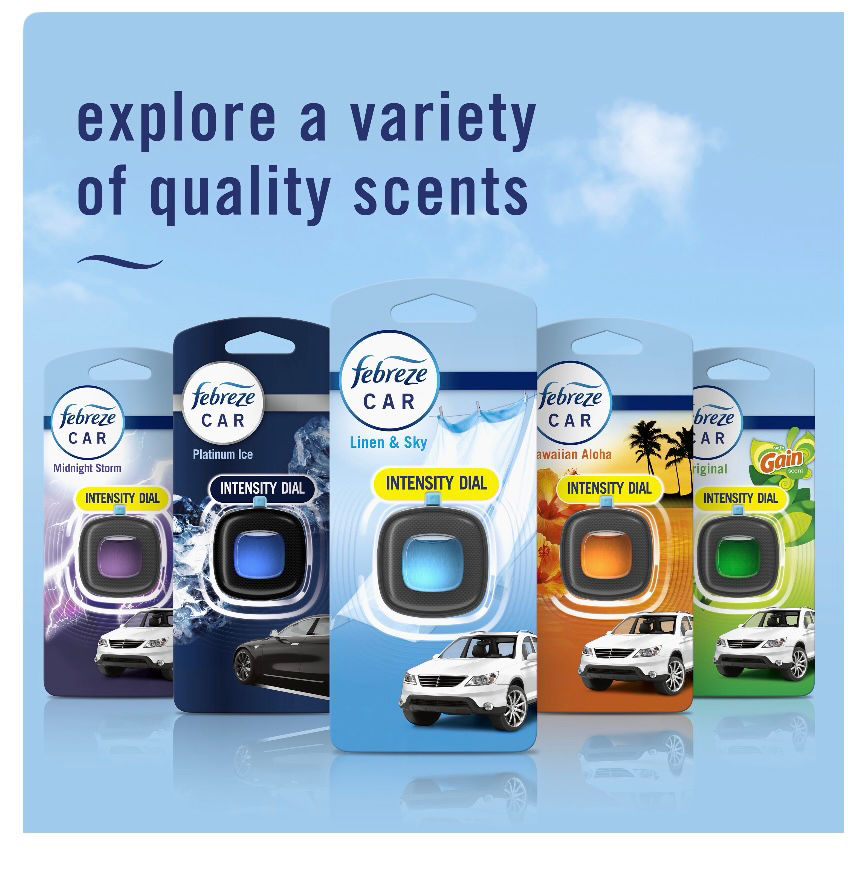 Thumbnail: Febreze Car Air Freshener Vent Clip, Linen & Sky, 1 Count