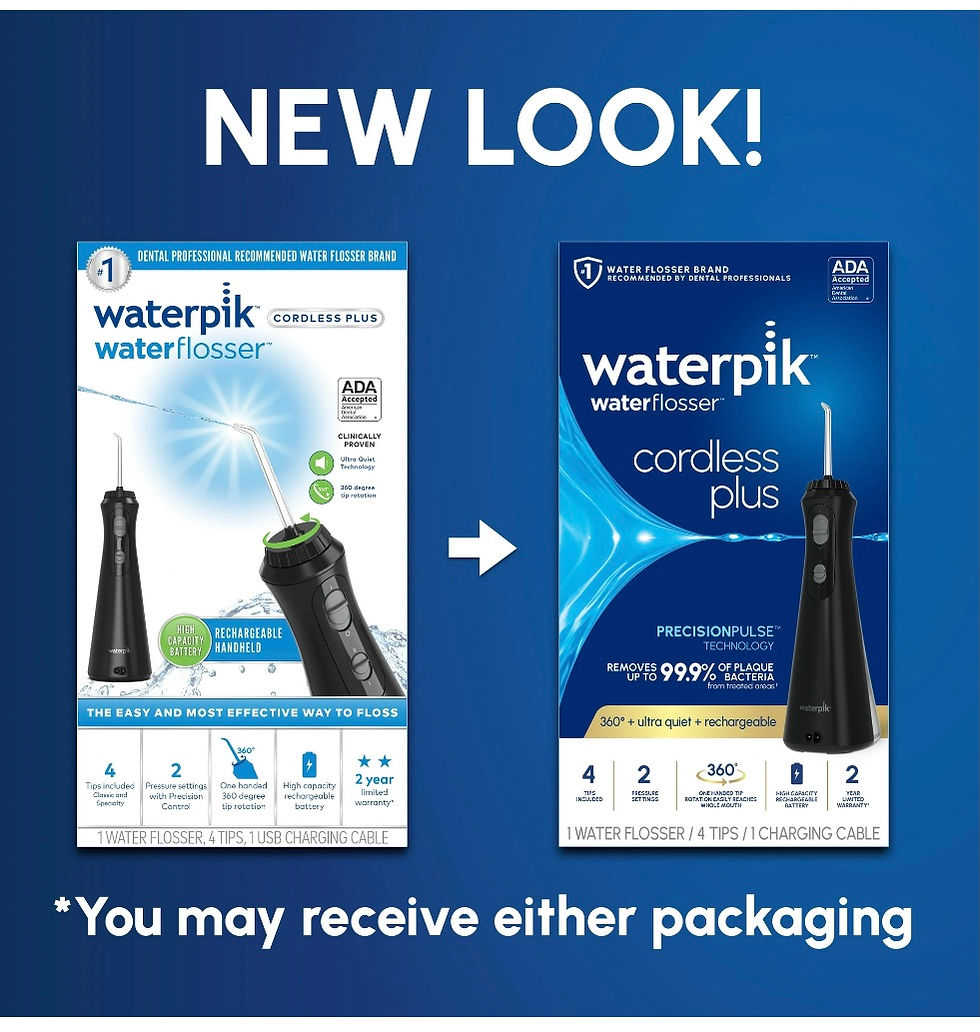 Thumbnail: Waterpik Cordless Express Portable Water Flosser Oral Irrigator, White