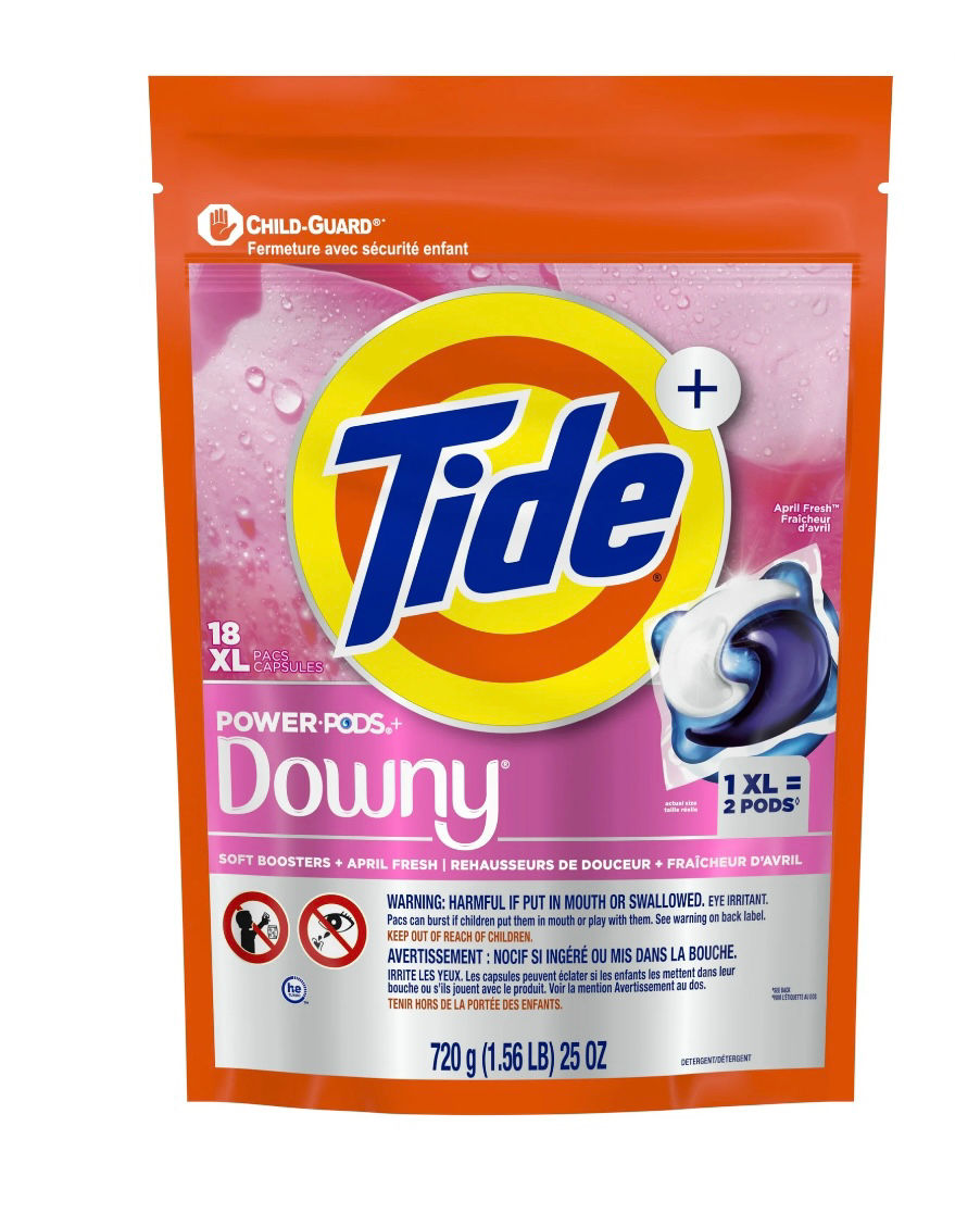 Thumbnail: Tide Power PODS w Downy Soft Boosters Laundry Detergent Pods, April Fresh Scent