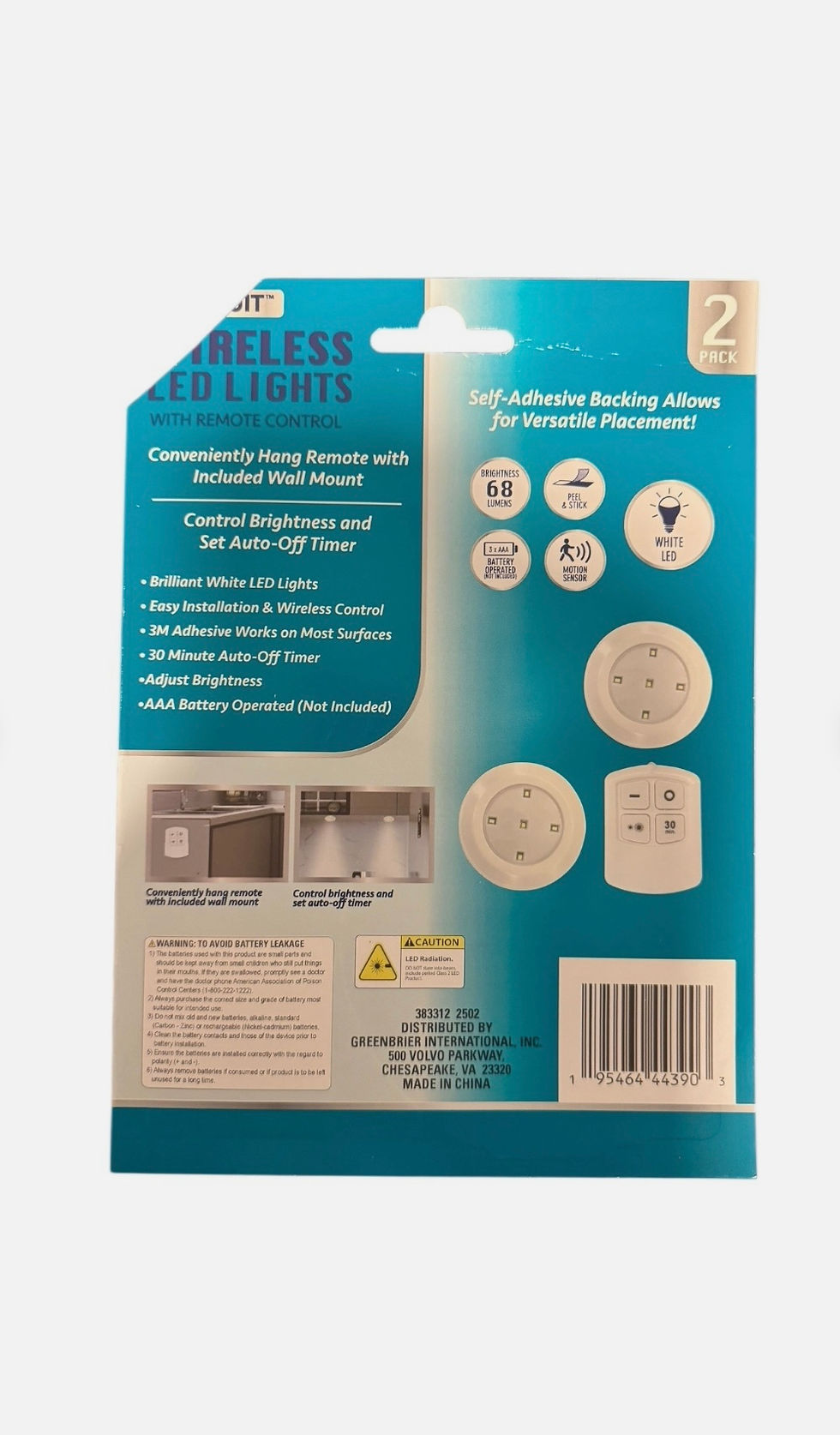 Thumbnail: Wireless LED Lights with Remote Control 