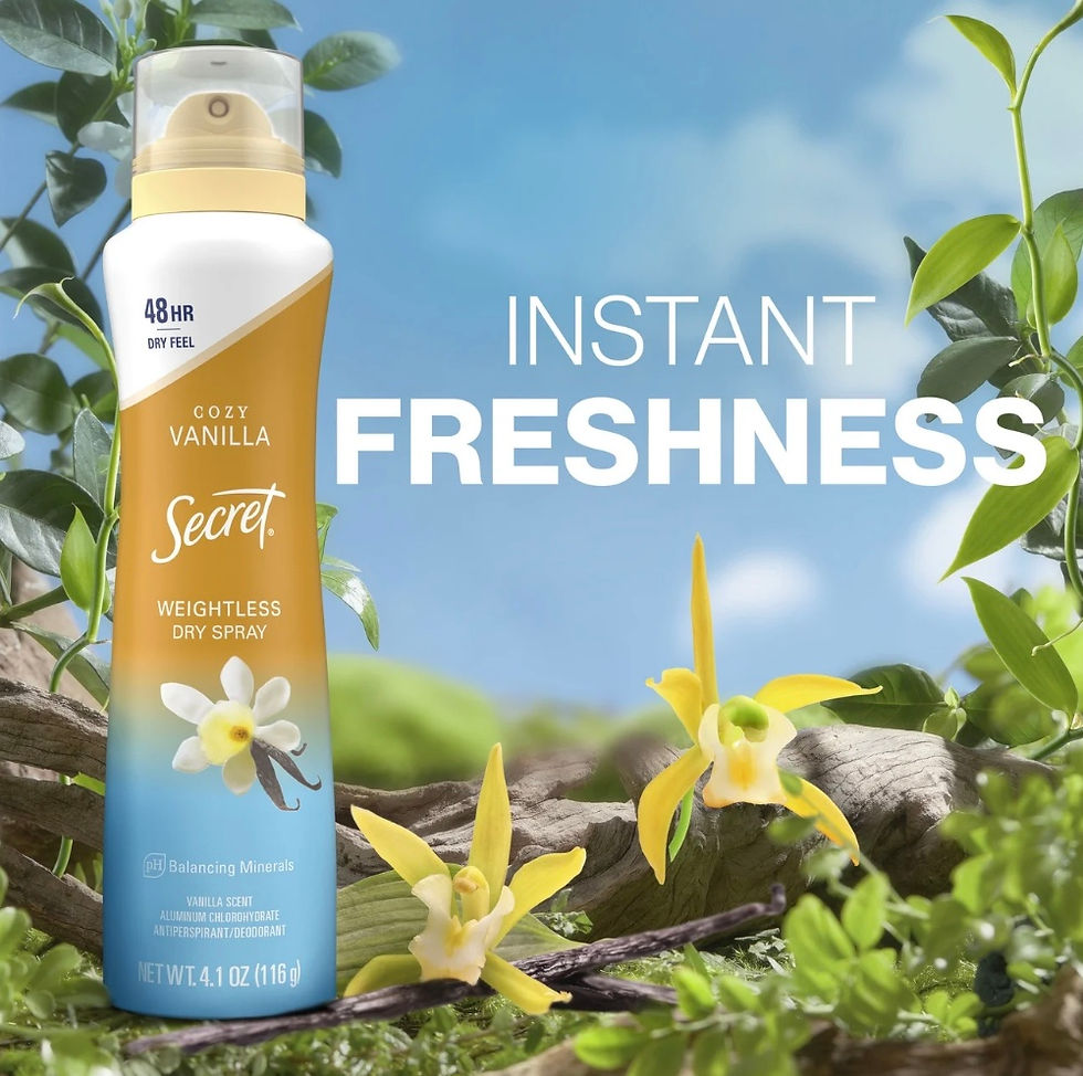 Thumbnail: Secret Dry Spray Antiperspirant Deodorant, Vanilla and Argan Oil, 4.1oz.