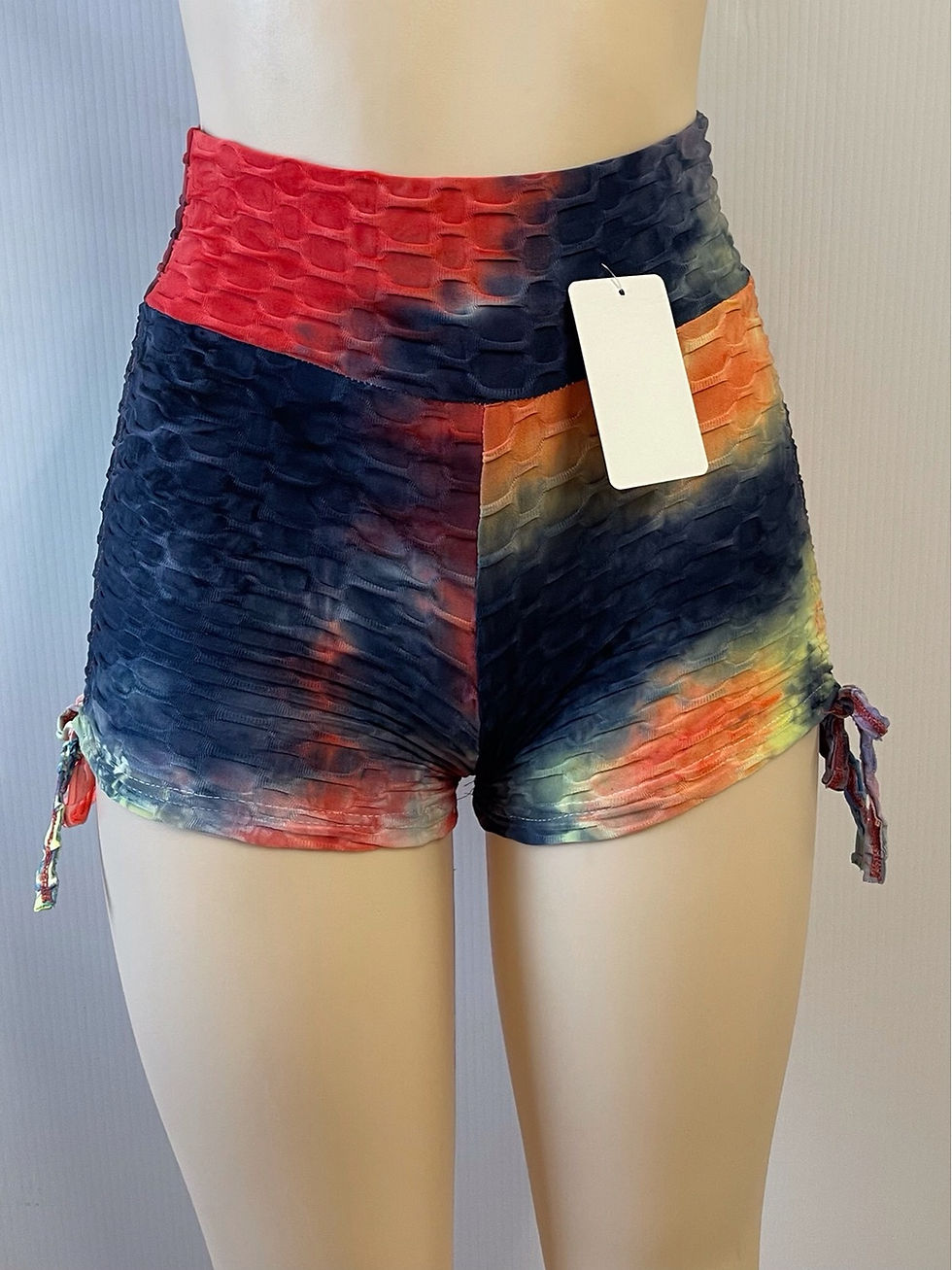 Thumbnail: Red, Yellow & Blue Honeycomb Shorts 