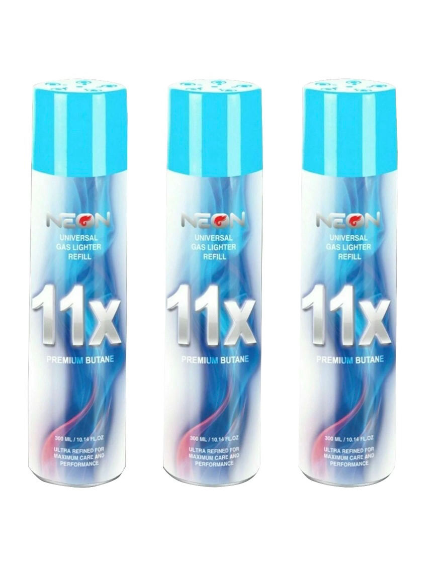 Neon 11X Butane Refill Fuel Fluid Lighter Ultra Refined 11 Times 10.14 Oz
