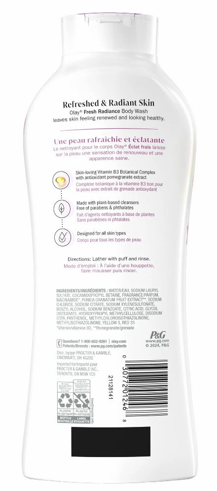 Thumbnail: Olay Fresh Outlast Women's Body Wash, Peach and Cherry Blossom, 22 fl oz