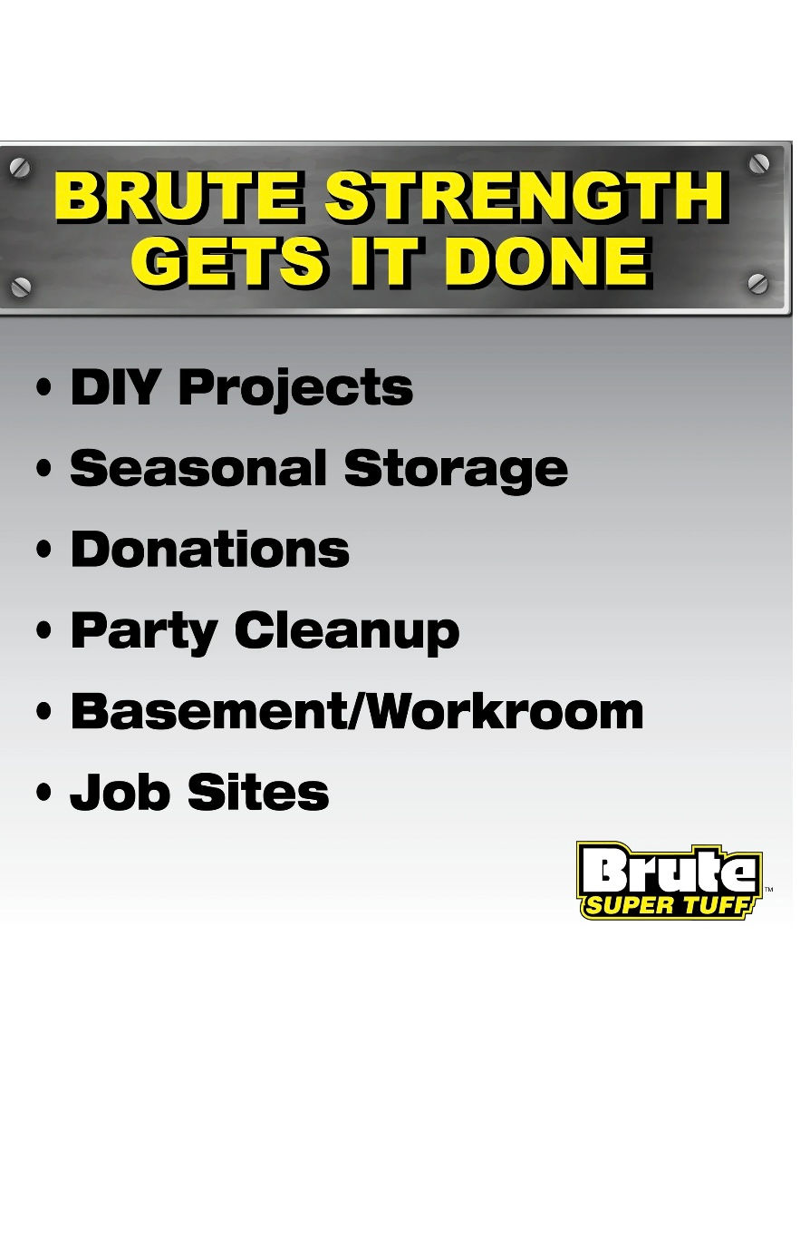 Thumbnail: Brute Super Tuff® Contractor Bags, 55 Gallon, 20 Bags (Twist Tie)