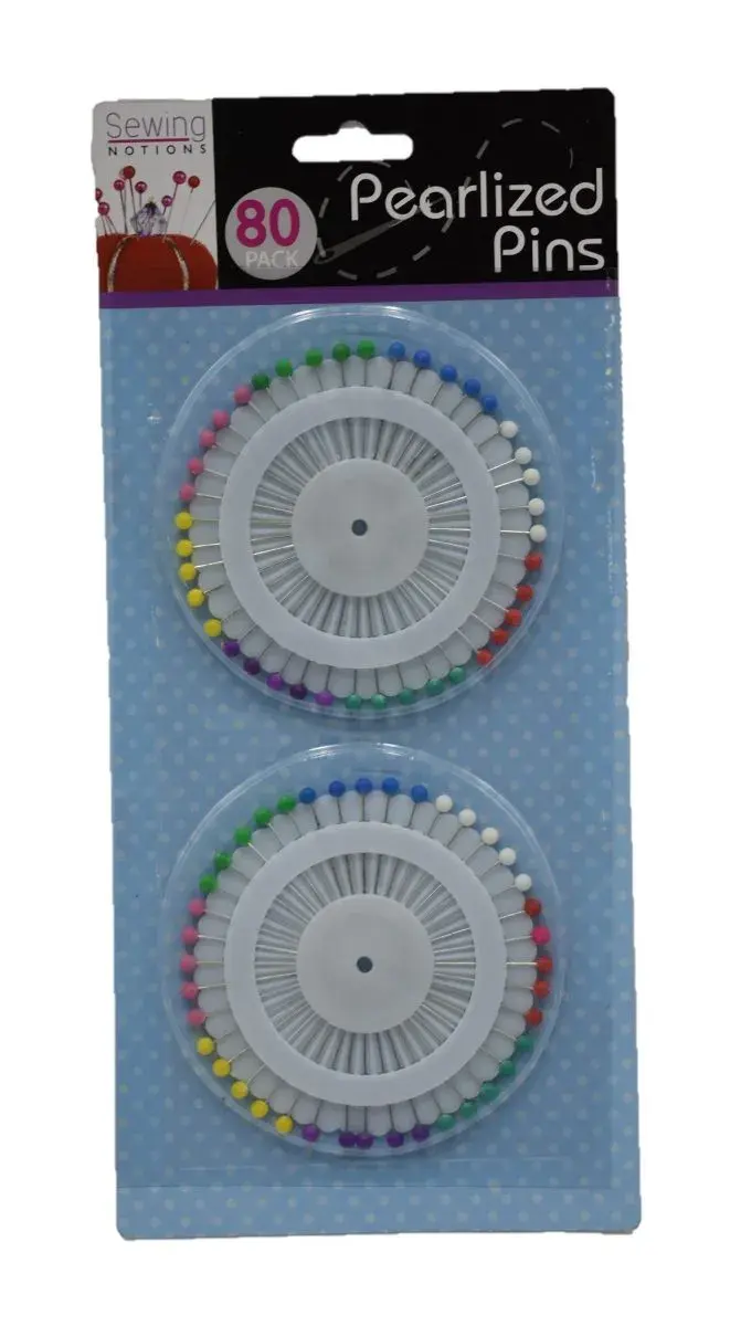 80pc Pearlized Straight Pins Set
