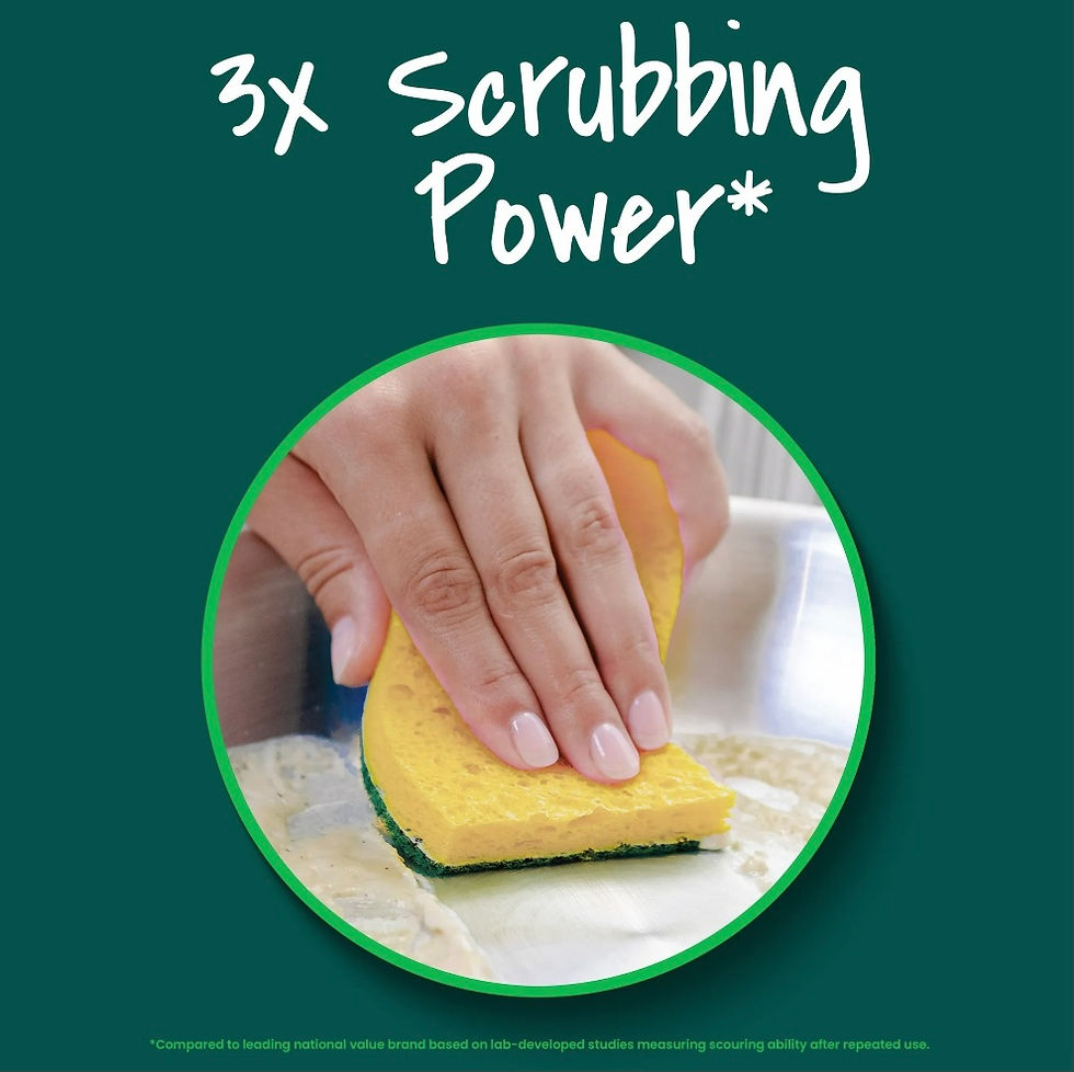 Thumbnail: Scotch-Brite Heavy Duty Scrub Sponge, 3 Scrubbing Sponges