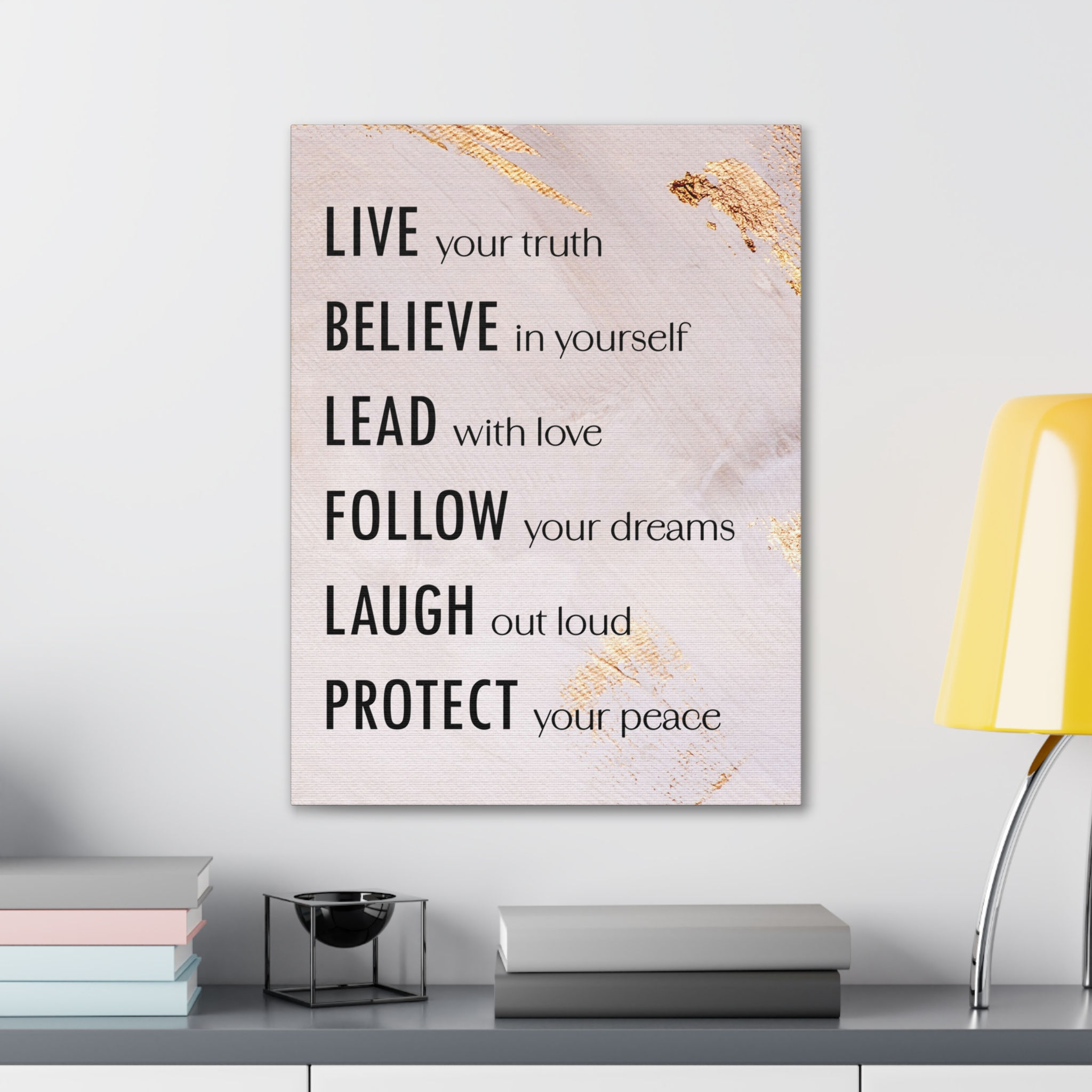 LIVE YOUR TRUTH Affirmation Wall Art Canvas