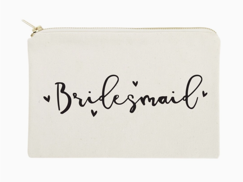 Bridesmaid Canvas Pouch