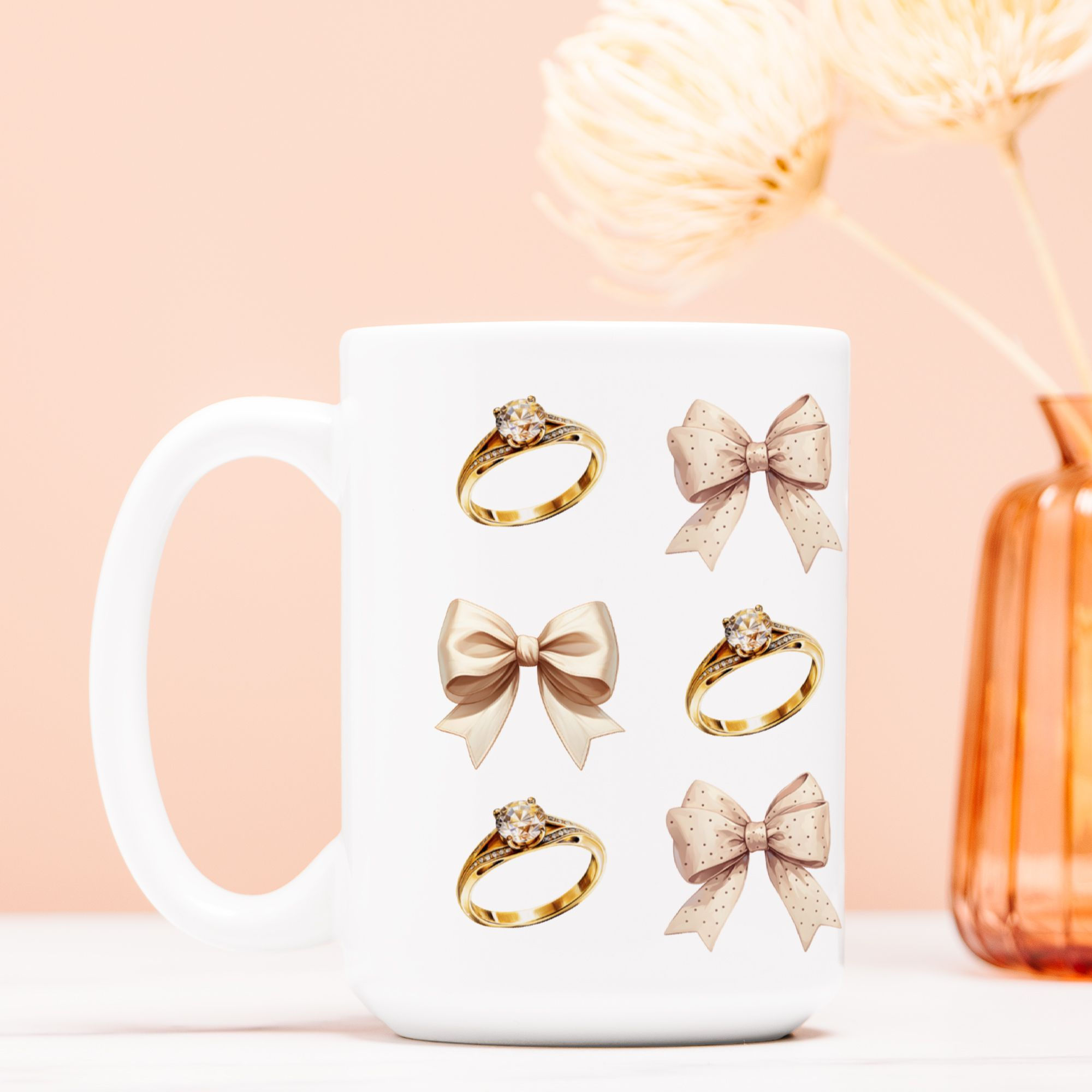 I said yes! 15 oz. Mug (satin bows)