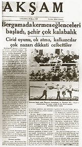 Akşam gazetesi. 28 Mayıs 1937