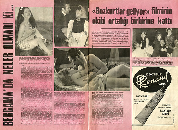Bozkurtlar Geliyor filminin Pazar dergisindeki haberi. 1967