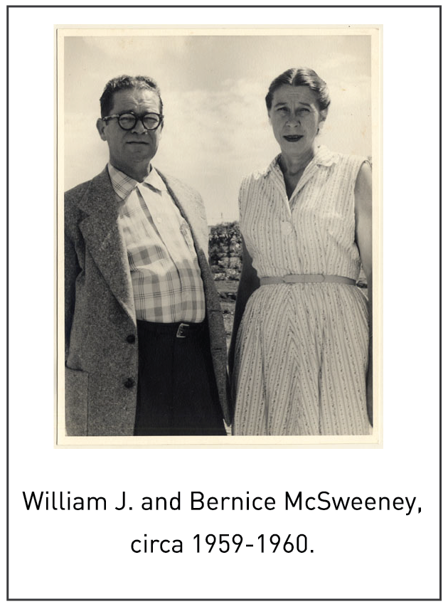 William J. and Bernice McSweeney, circa 1959-1960.