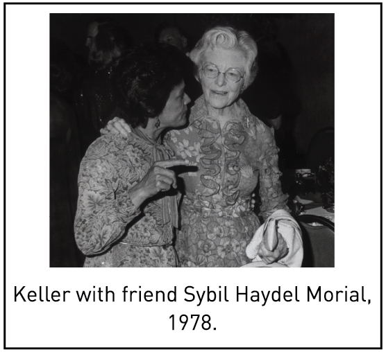 Keller with friend Sybil Haydel Morial, 1978.