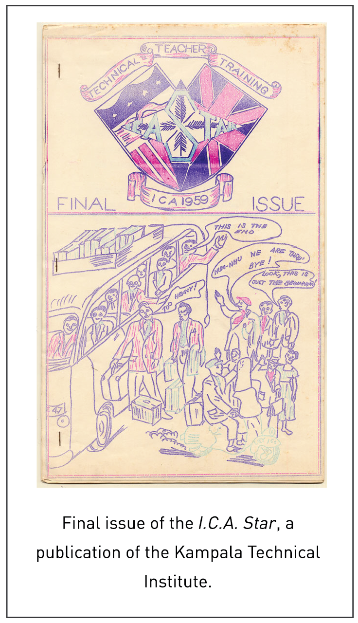 Final issue of the I.C.A. Star, a publication of the Kampala Technical Institute.