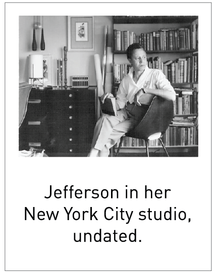Jefferson in her New York City studio, undated.