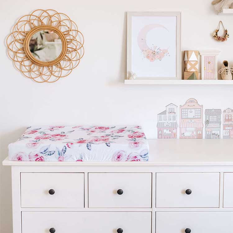 Thumbnail: Lilac Skies - Bassinet Sheet / Change Pad Cover