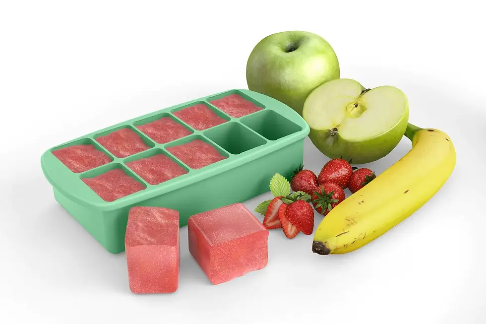 Thumbnail: Silicone Food Freezer Tray - Green