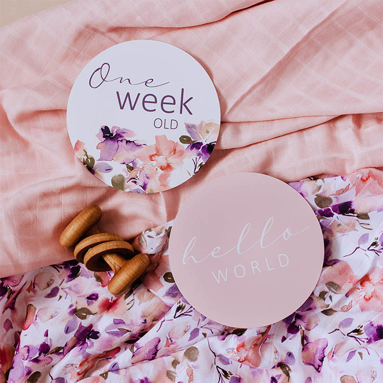 Thumbnail: Blushing Beauty & Musk Pink Reversible Milestone Cards