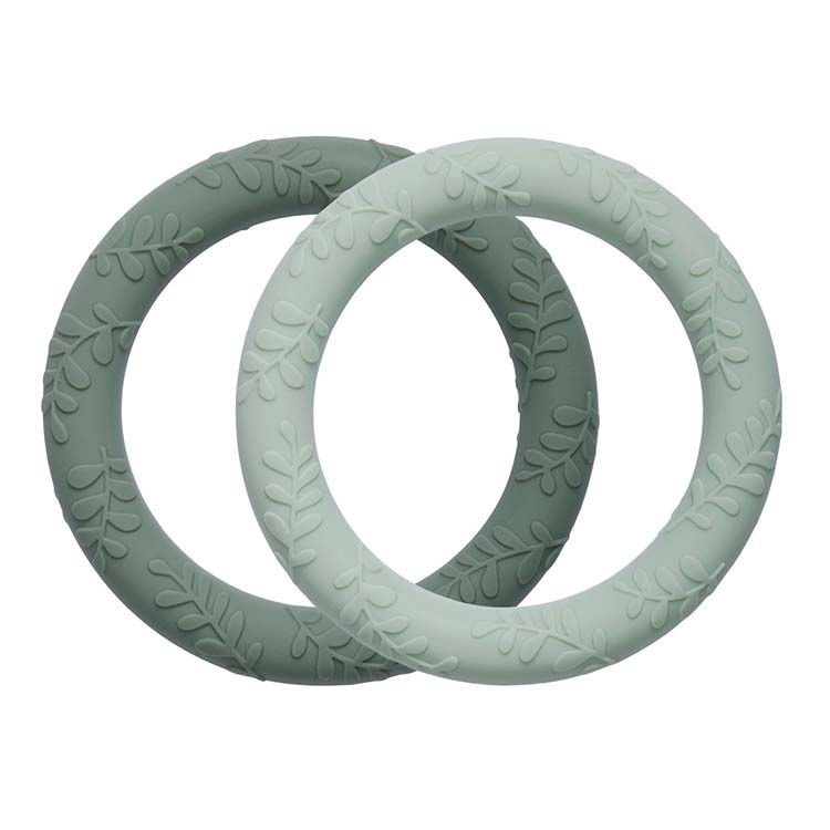 Thumbnail: Silicone Teether - Leaves Sage Cream