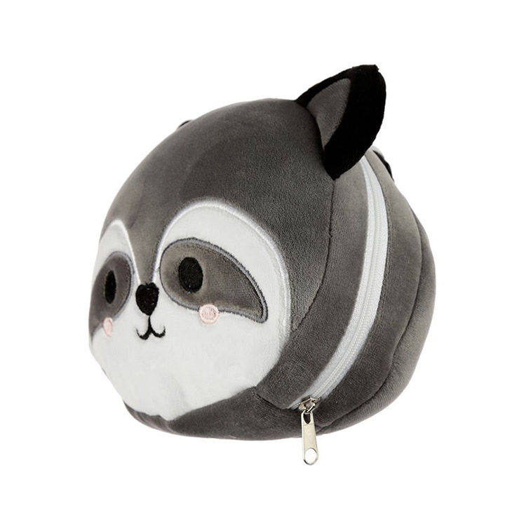 Thumbnail: Raccoon Plush Travel Pillow & Eye Mask