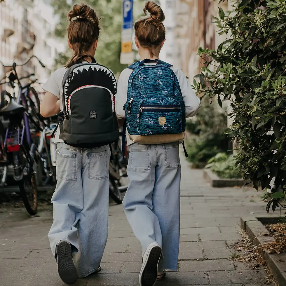 Thumbnail: Shark Shape Backpack Medium - Grey