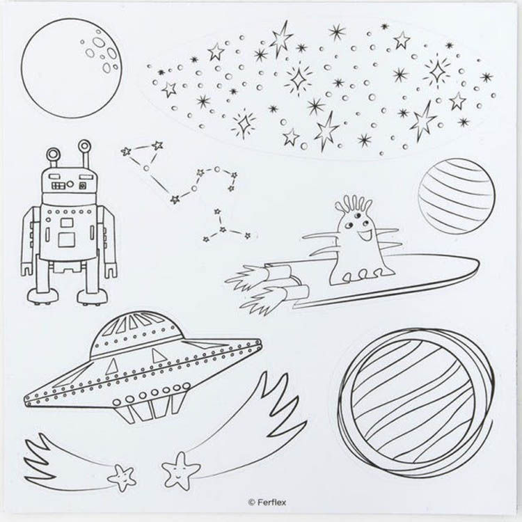 Thumbnail: Colouring Magnetic Set - Space