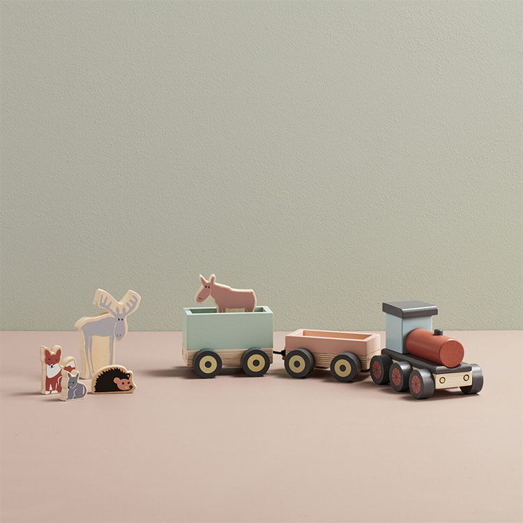 Animal Wooden Train - Edvin