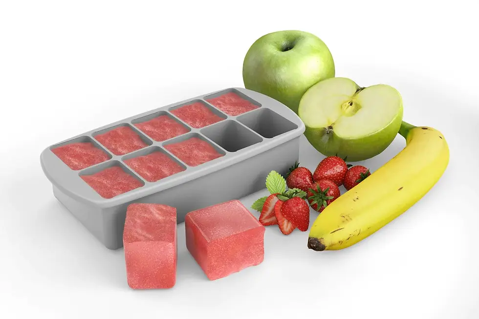 Thumbnail: Silicone Food Freezer Tray - Grey