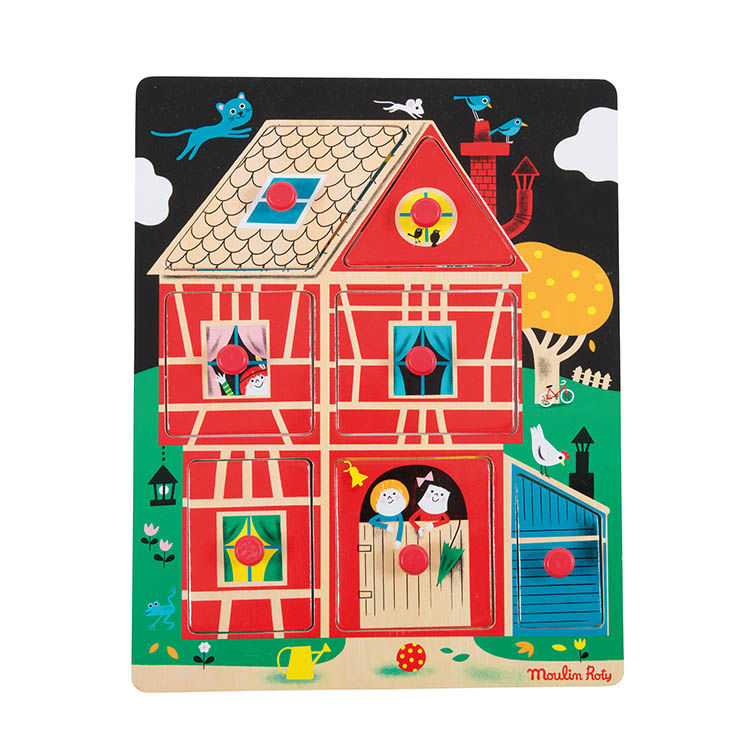 Thumbnail: Home Sweet Home Wooden Peg Puzzle