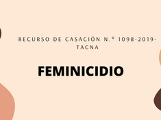 RECURSO DE CASACIÓN N.° 1098-2019-TACNA