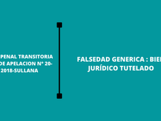 FALSEDAD GENÉRICA: BIEN JURÍDICO TUTELADO
