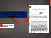 XI PLENO SUPREMO PENAL - ACUERDO PLENARIO N°08-2019/CIJ-116