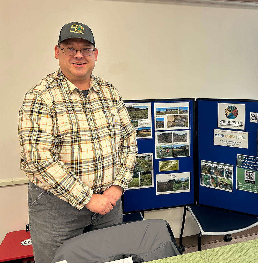 You may have met Troy Harrison, our Wildfire Mitigation Program Coordinator, at Farmers Markets, festivals, resource events, and LTRG meetings throughout Western North Carolina! Contact Troy to learn more: troy@mountainvalleysrcd.org
