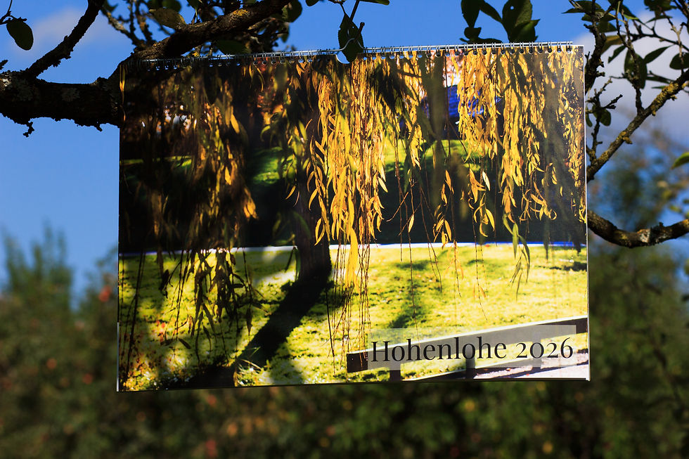Hohenlohekalender Deckblatt Hofgarten Öhringen