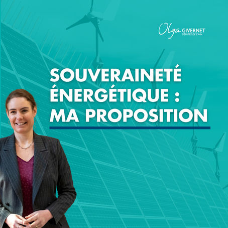 Souveraineté énergétique : ma proposition
