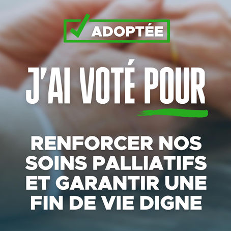 Accès aux soins palliatifs et l’ouverture d’un droit à l’aide à mourir
