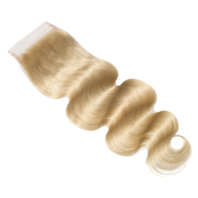Thumbnail: Bodywave (BW) Blonde (613) 5X5 Brazilan Transparent Lace Closures