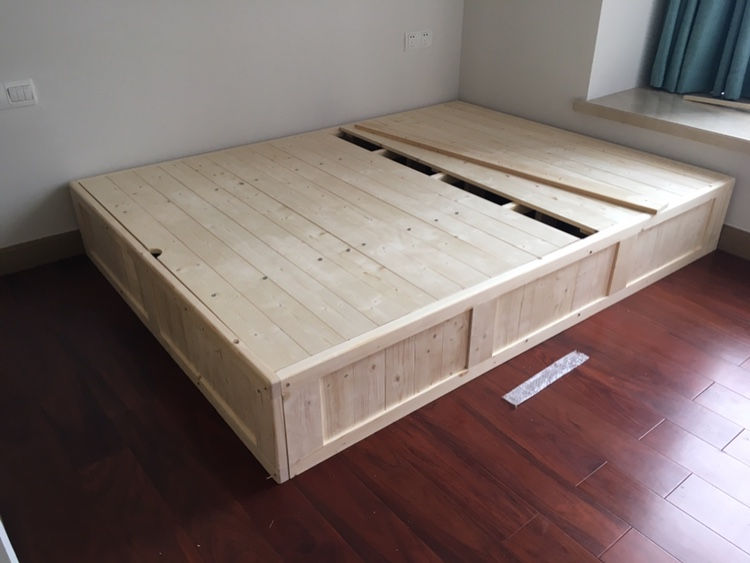 縮圖：(包送貨包安裝) 簡約實木松木 油壓床 儲物床 高箱床 歡迎訂造尺寸 swb010