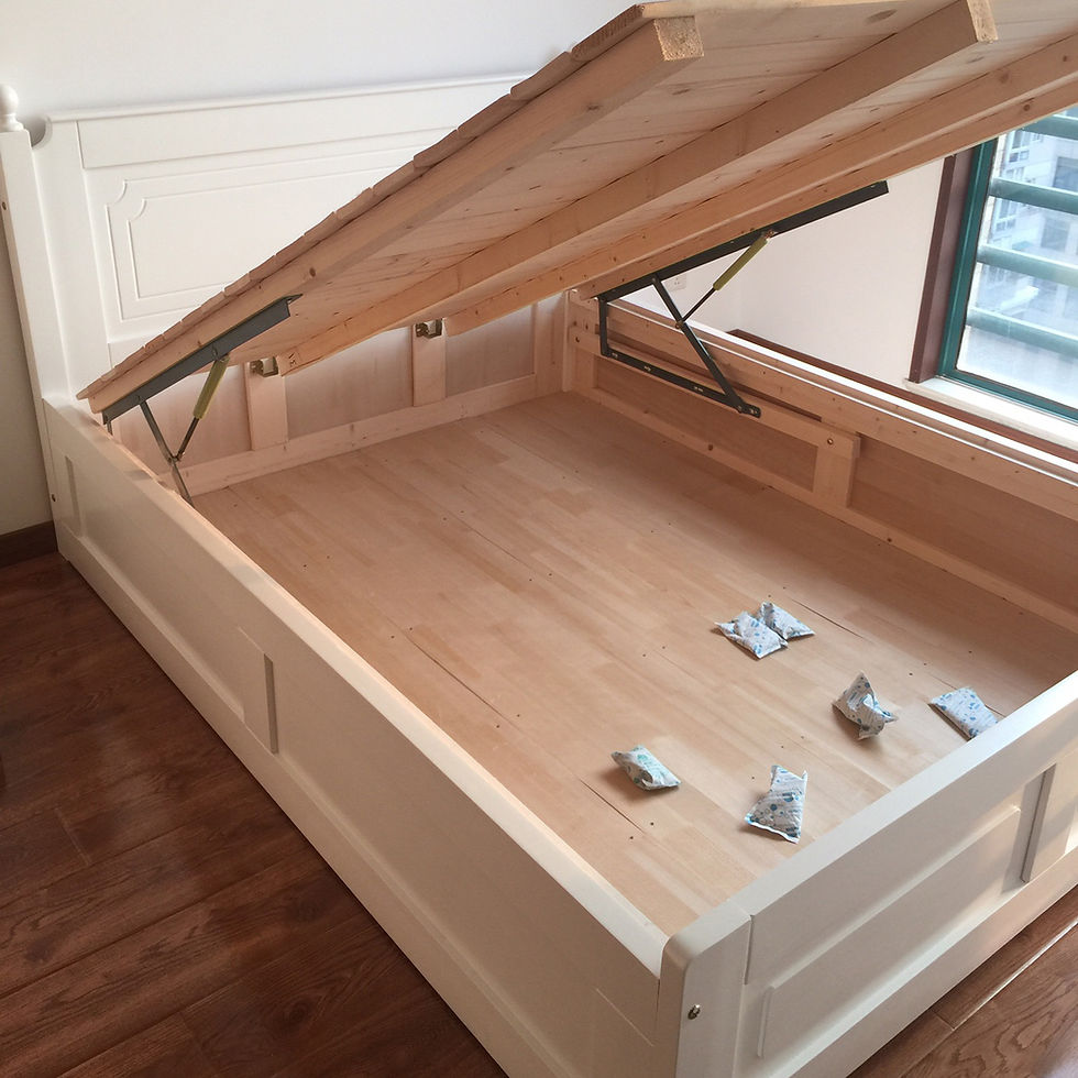 縮圖：(包送貨) 歐陸式 實木油壓床 儲物床 單人床雙人床 可訂造尺寸 swb016