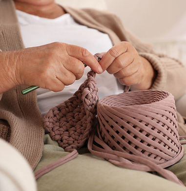 Crocheting at Home