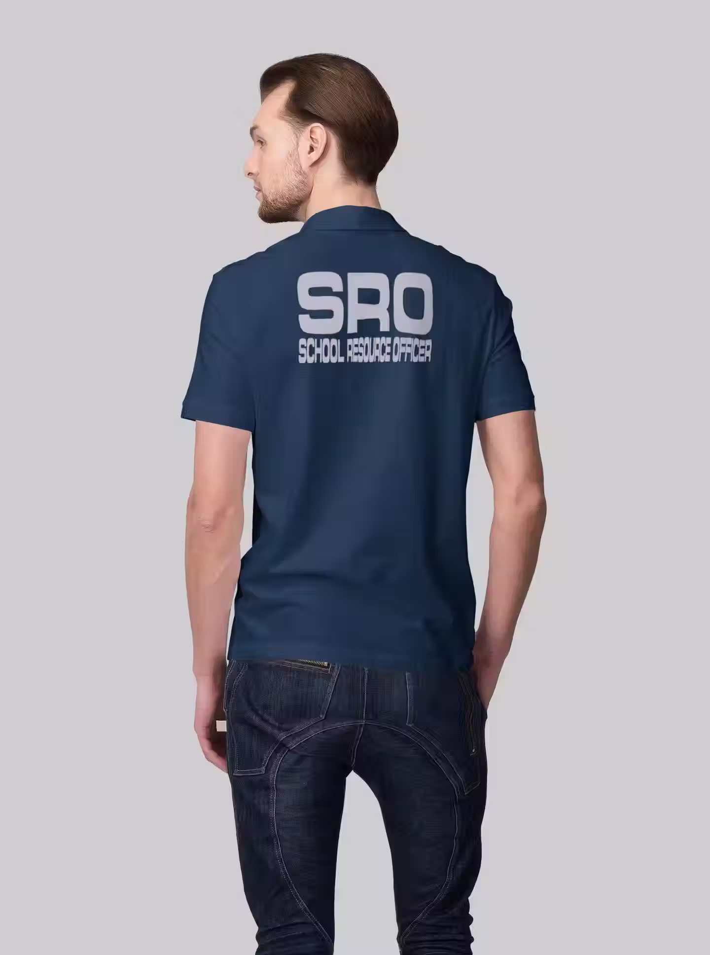 Custom School Resource Officer Tactical Polo Shirt: DTF Print