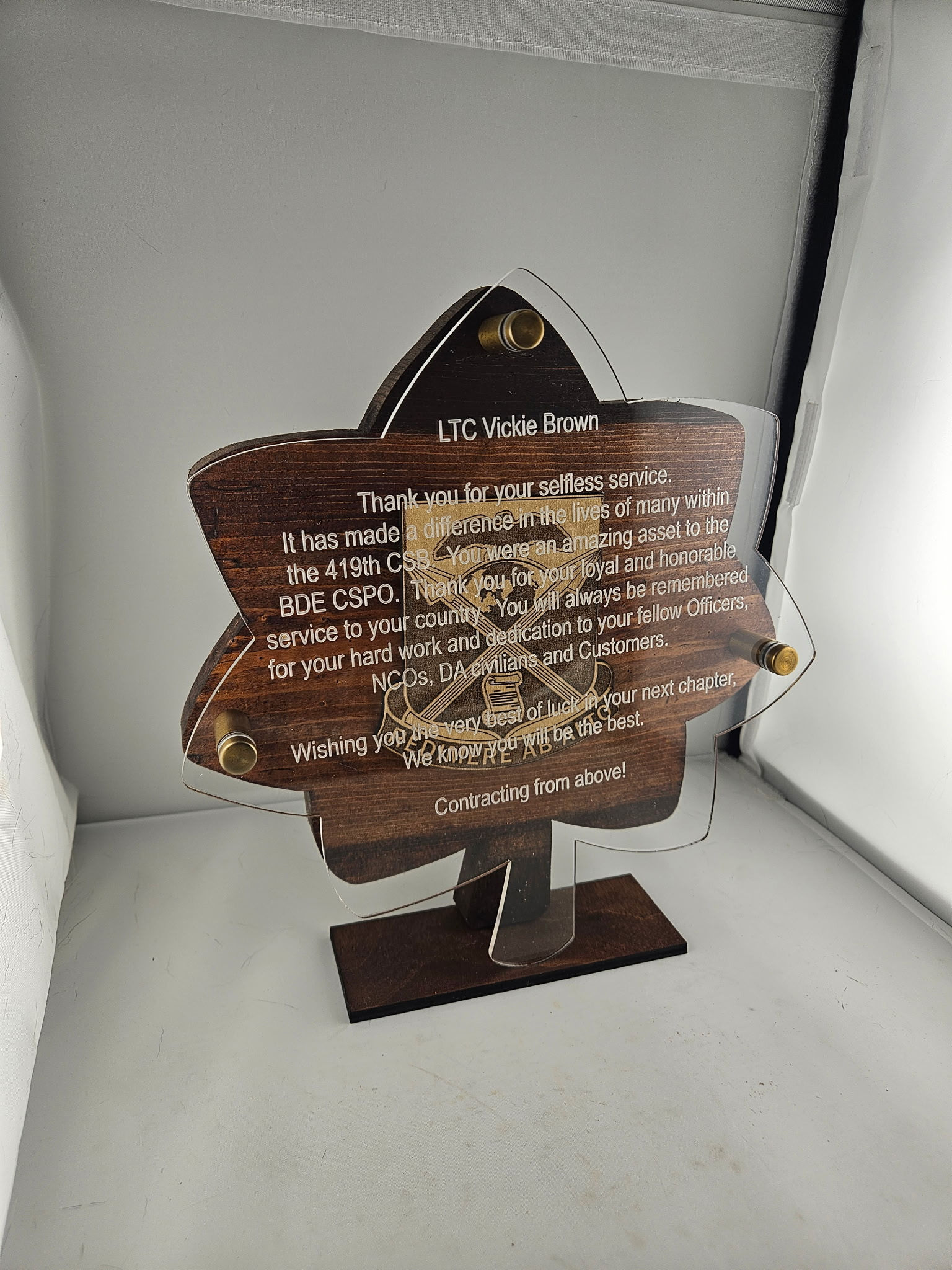 Custom Plaque Acrylic/Wood Plaque: Military, Police, First Responder Gift