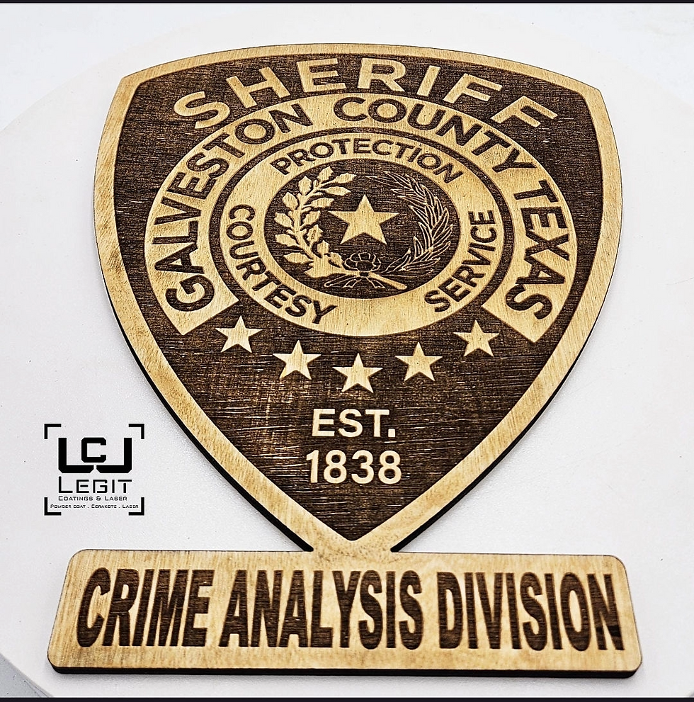 Thumbnail: Engraved Wooden law Enforcement Patch Sign: Law Enforcement Gift