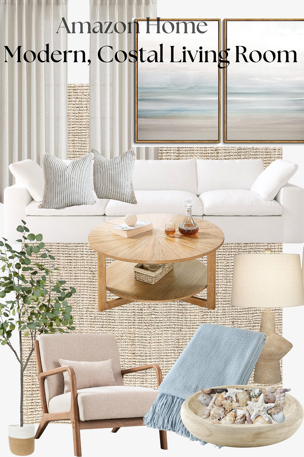 Shop The Space: Modern, Coastal Living Room 